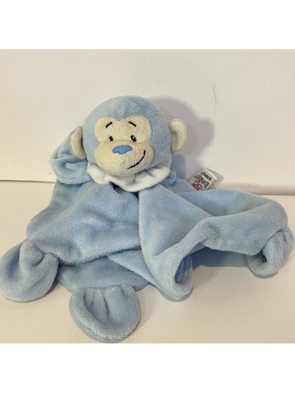 Baby Ganz Blue Monkey Security Blanket Lovey Plush Toy Boys Neutral